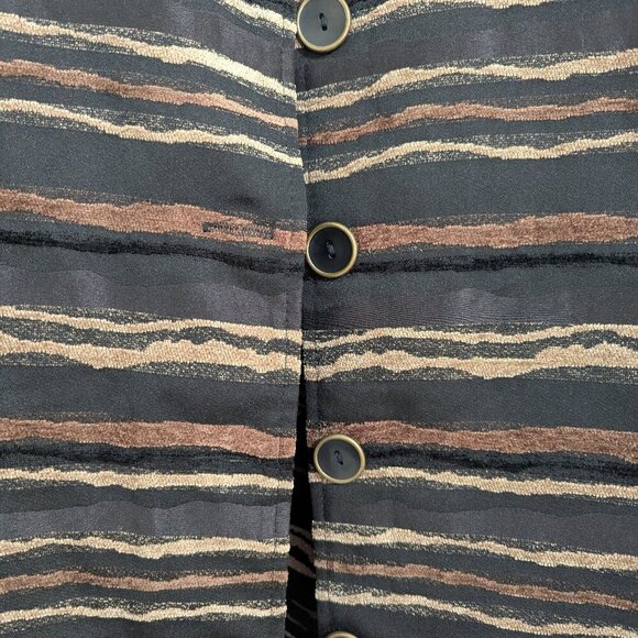 Christopher & Banks Women's Blazer Jacket M Button Down Brown Tapestry Style - Picture 3 of 8